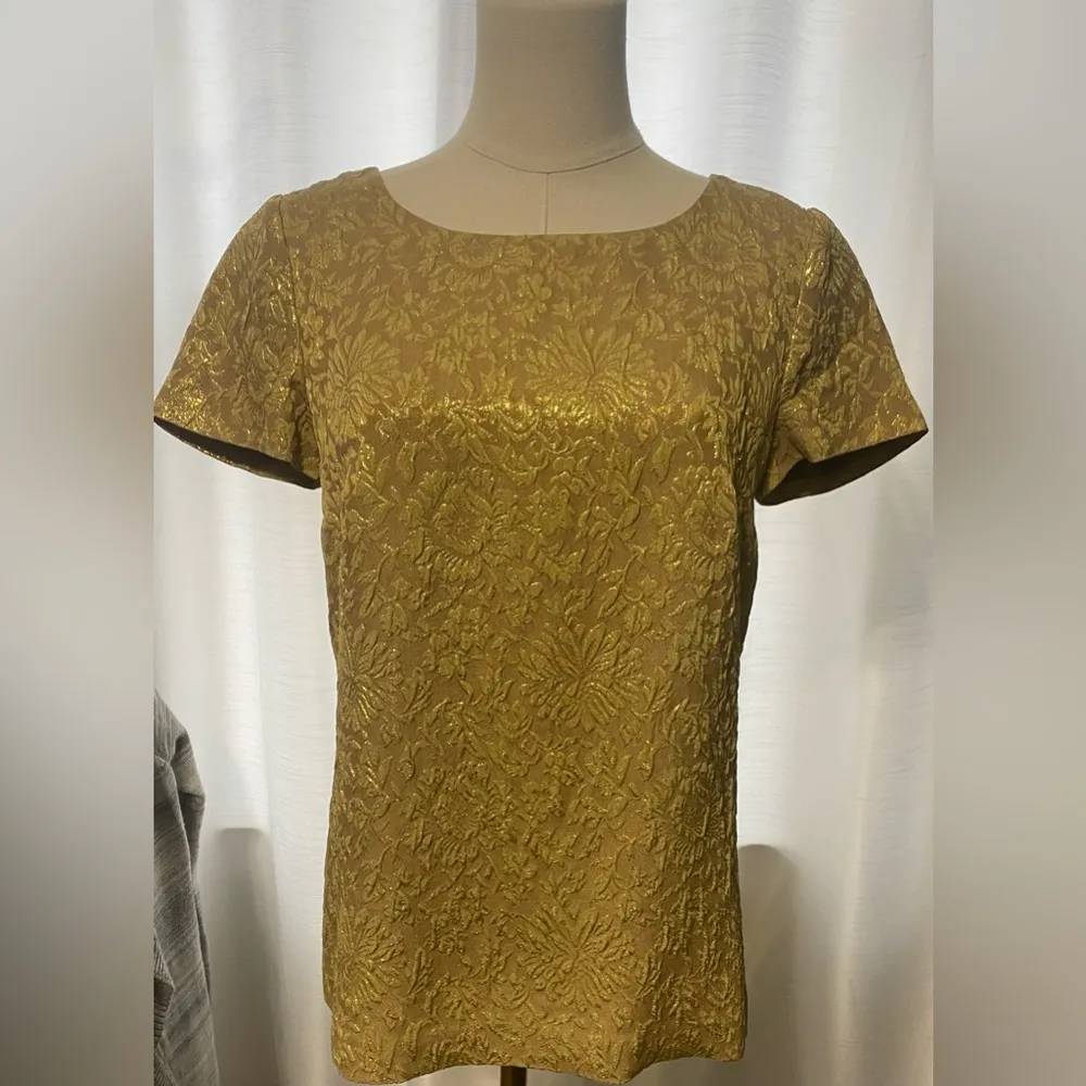 J. Crew Gold Embellished Blouse - Image 3