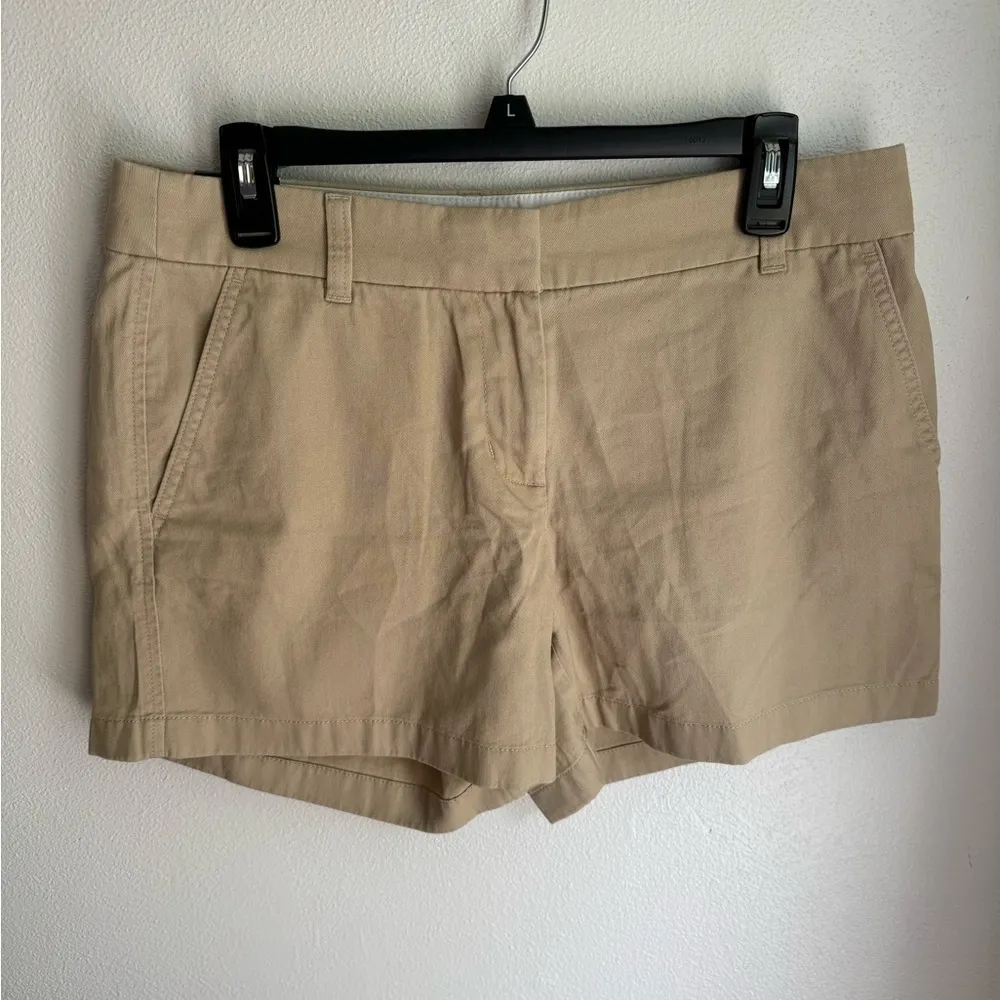 New J.Crew Factory Classic Chino Shorts Tan Size 8 - Image 3