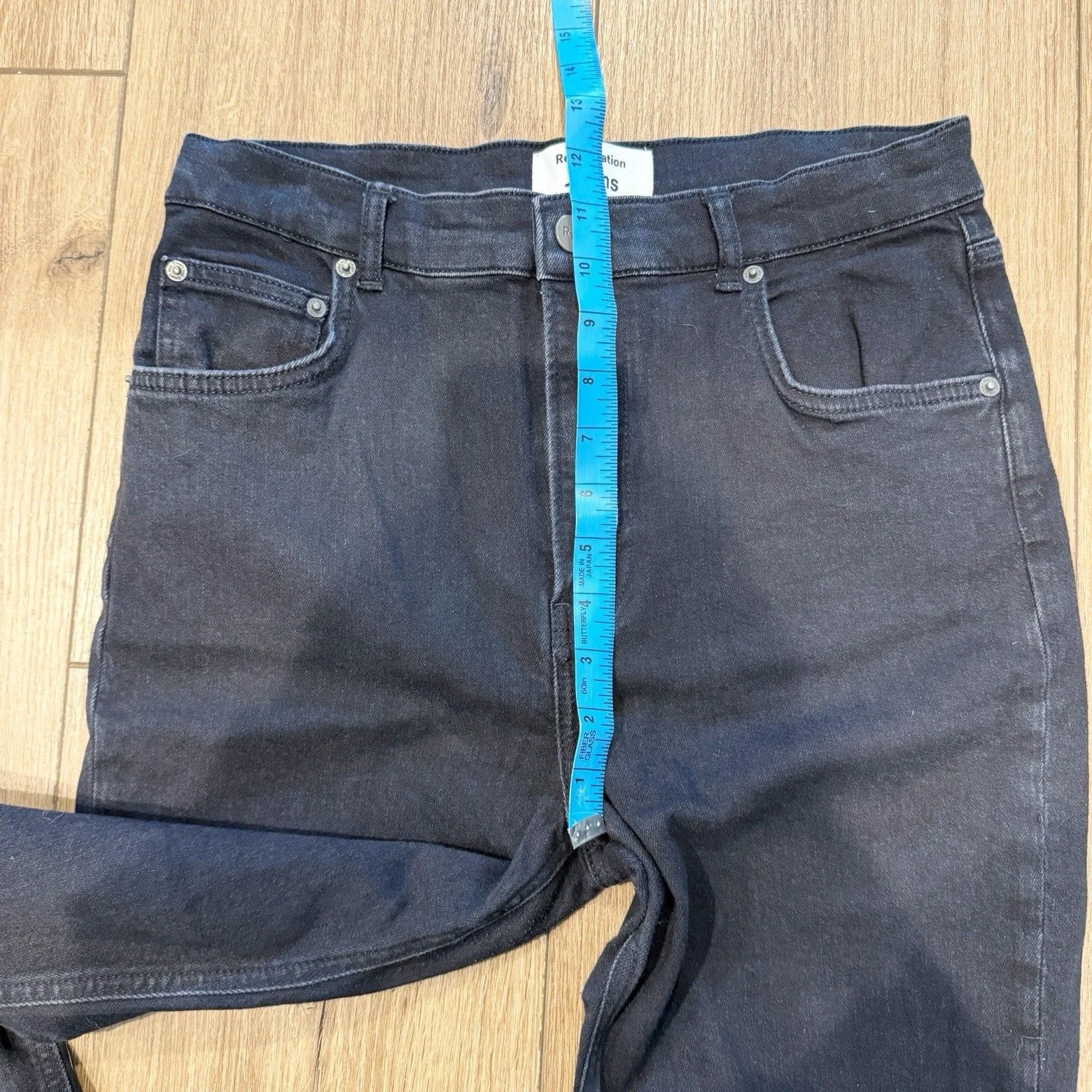 Reformation Womens Black Skinny Jeans Size 30 Organic Cotton Stretch Distressed - Image 7