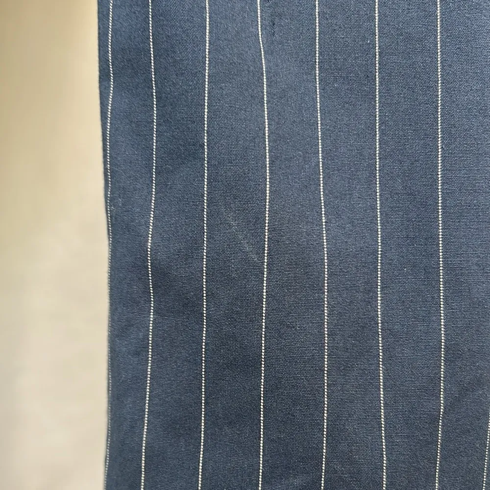 Cabi Navy Blue Pinstriped Cotton Blend Blazer Button Snap Buttons Sz 10 - Image 9