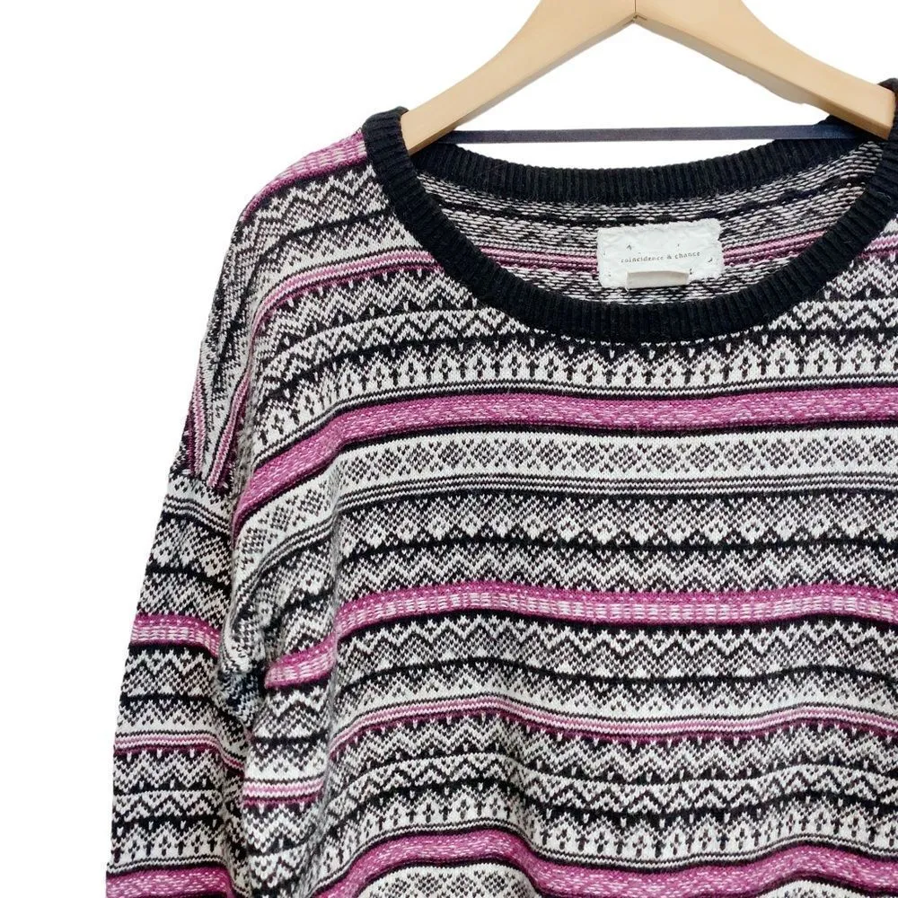 Coincedence and Chance Anthropologie Women’s Large Geometric Print Sweater - Image 4