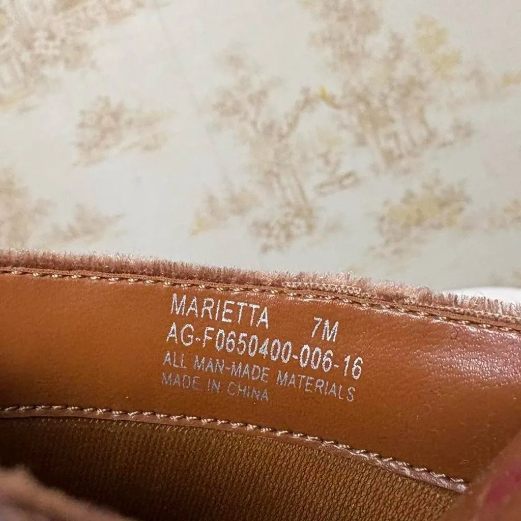 Vintage Y2K Latinas tan brown faux snakeskin leather studded stiletto heel mules Size 7 - Image 8