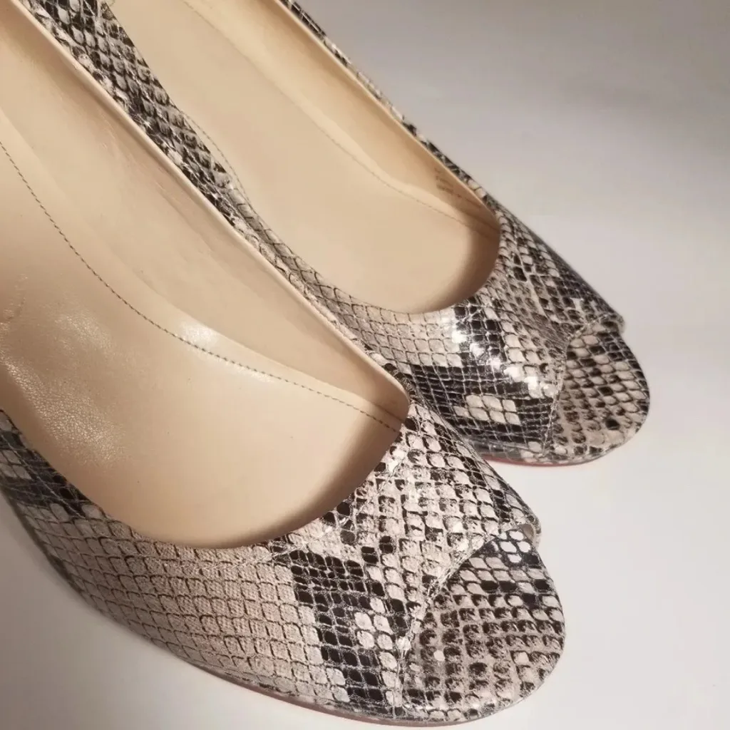 Calvin Klein Kail Faux Snake Skin Open Toed Heels size 10 - Image 3