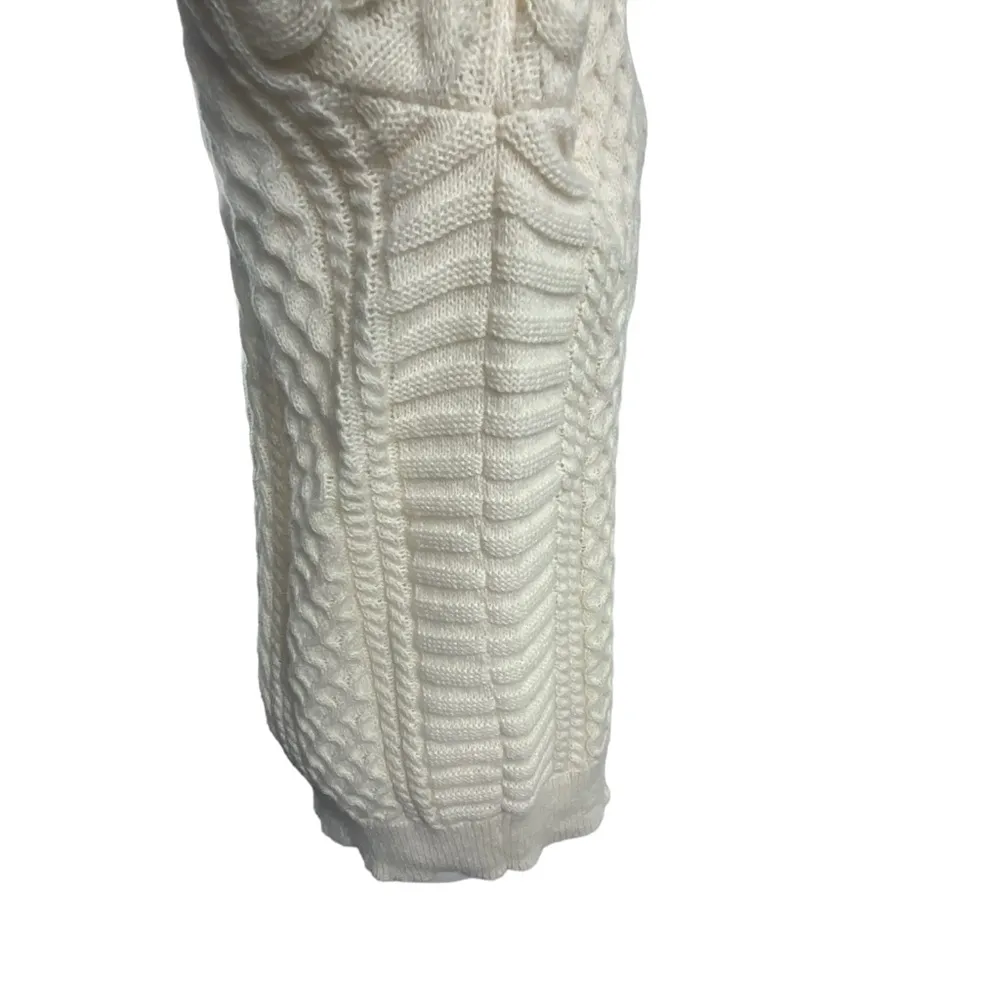 Vamtac Chunky Cable Knit Fisherman Pullover Crew Neck Sweater Size M - Image 6