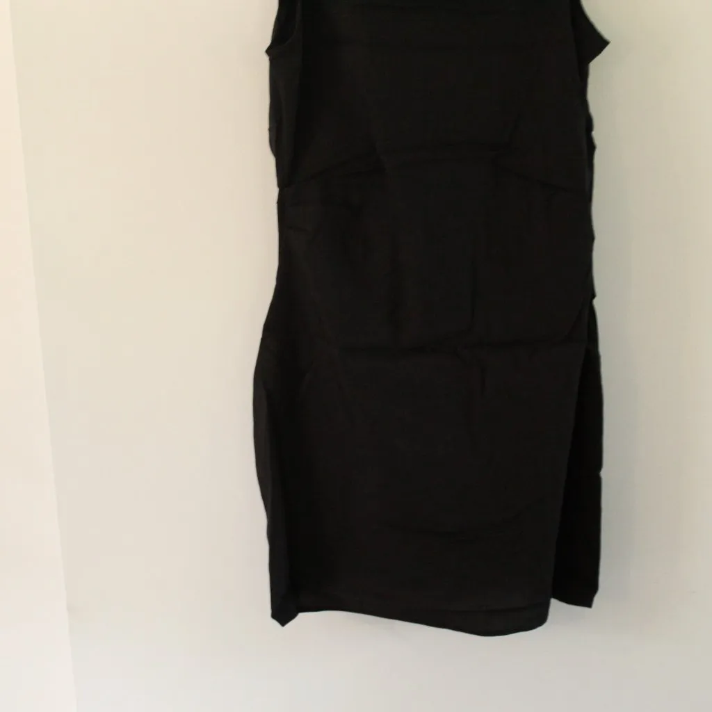 Choosy St. Crosby Black Sleeveless Plunging Neckline Shirt Dress Size 10 - Image 7
