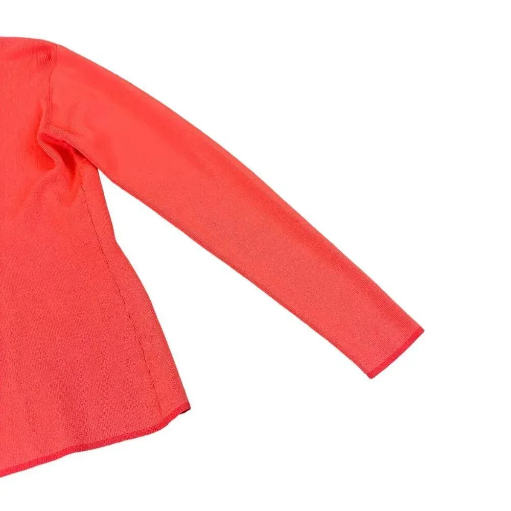 April Cornell Traders Retro Cardigan Embroidered Sequin Trim Size Medium Women's Orange - Image 8