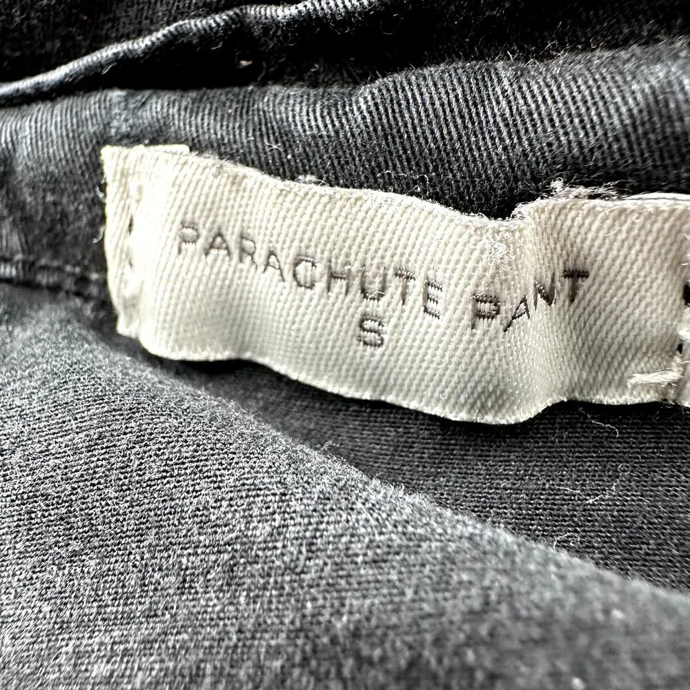 PacSun Parachute Pants Low Rise Baggy Loose Relaxed Cord Waistband Black Small - Image 4