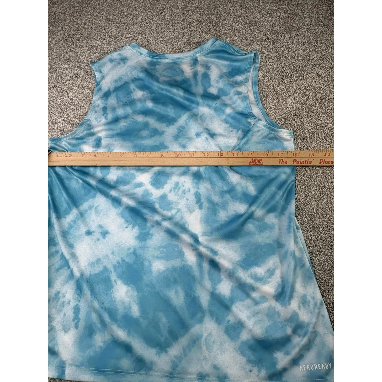 adidas aeroready Softball Tank Top Medium Blue Tie Dye "If Softball Was Easy .." - Image 9