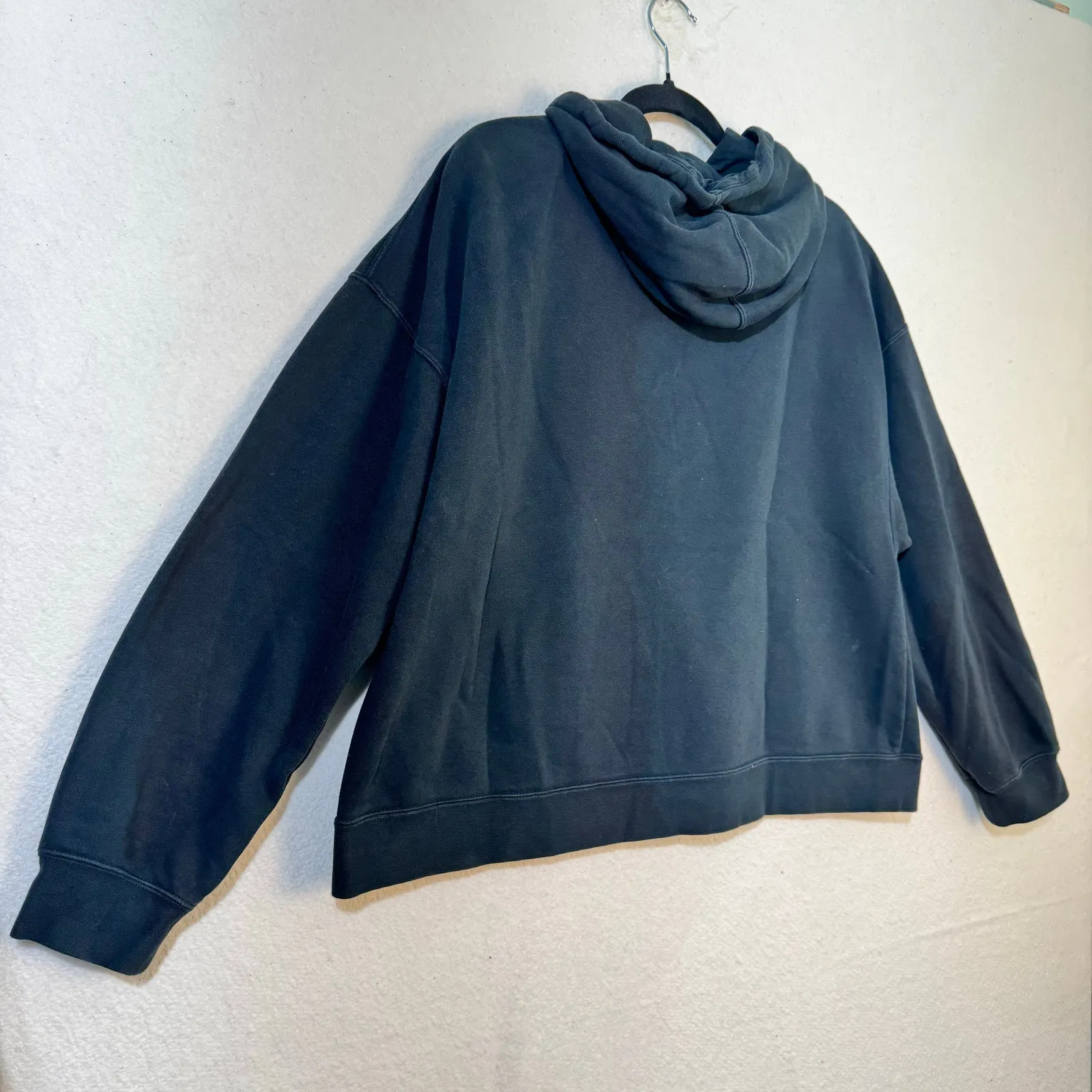 Nike Air Jordan Sports Brooklyn Loose Fit Black Fleece Pullover Hoodie Large VTG - Image 5