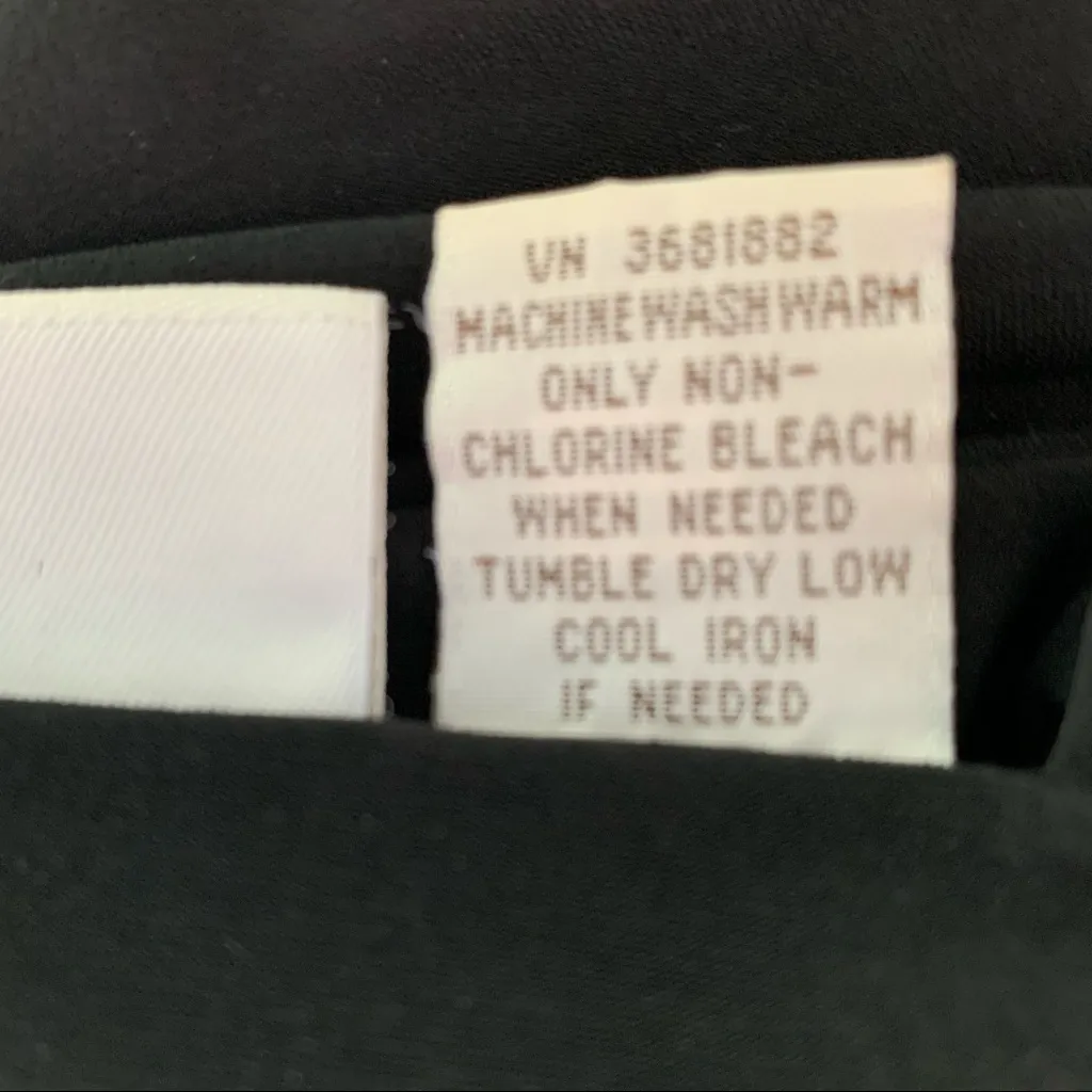 Retro asymmetric twist neckline fitted stretchy black top with short sleeves S - Image 7