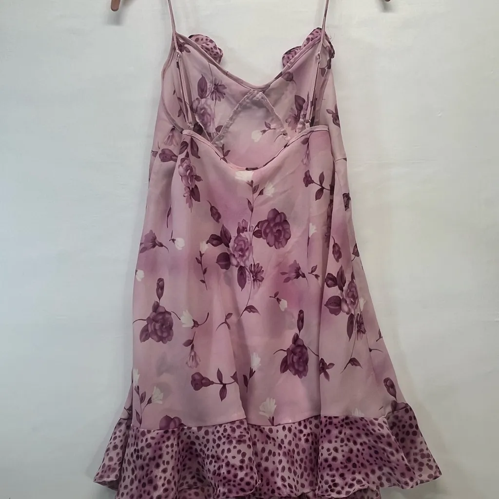 Secret Treasures Sheer Floral Gown/Robe Set M Lavender PREOWNED - Image 5