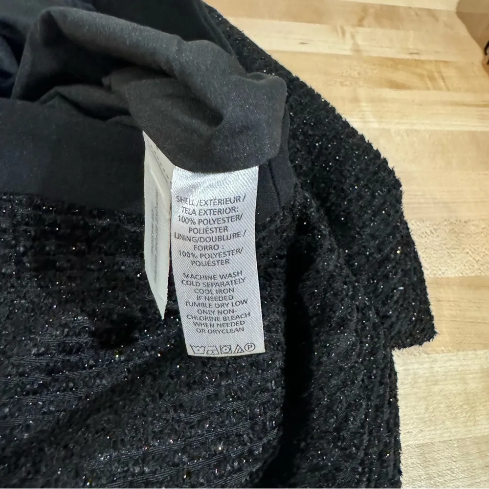 Loft NWT  Ann Taylor Sparkle Mini Skirt Black Size 6 - Image 5