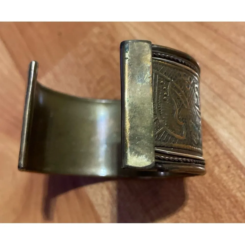 Vintage from‎ India Brass Cuff Bracelet - Image 2