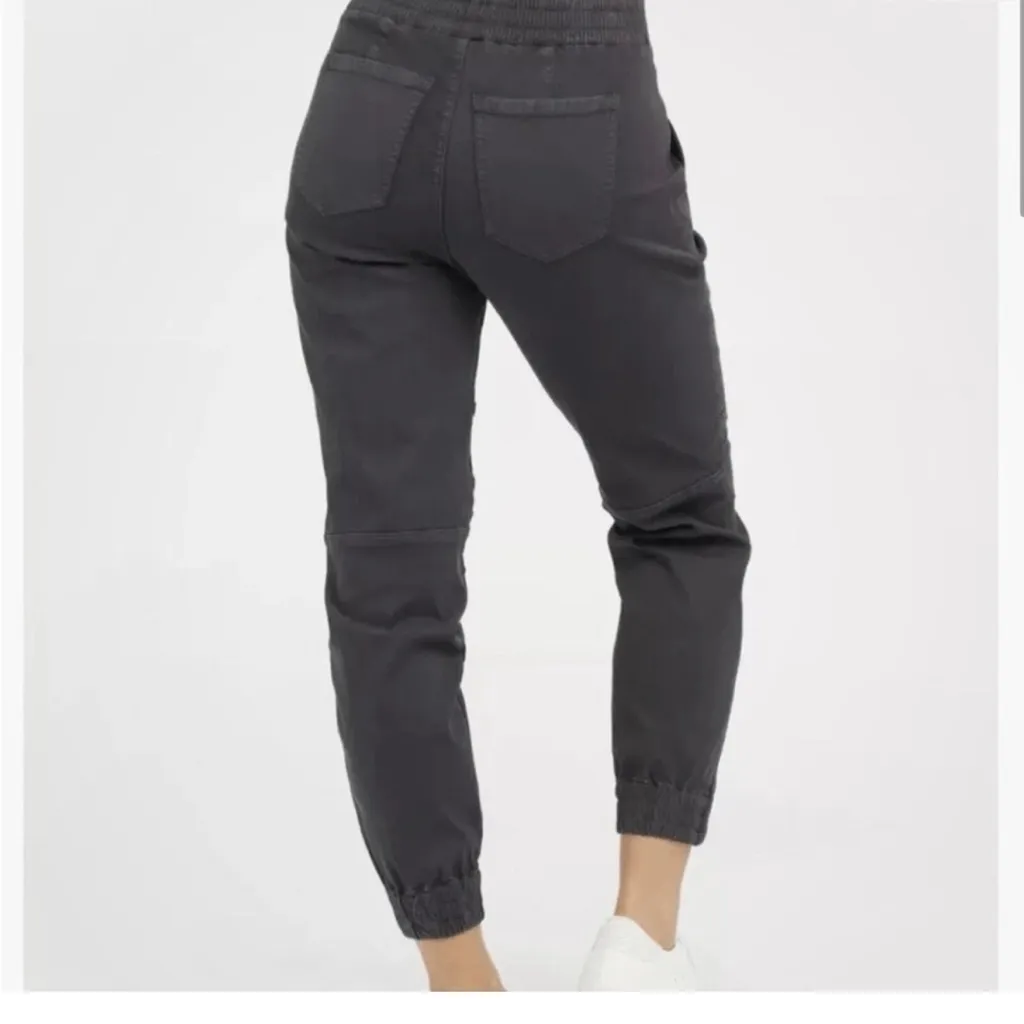 Spanx  Washed Cargo Jogger Pants Stretch Twill‎ Charcoal medium - Image 2