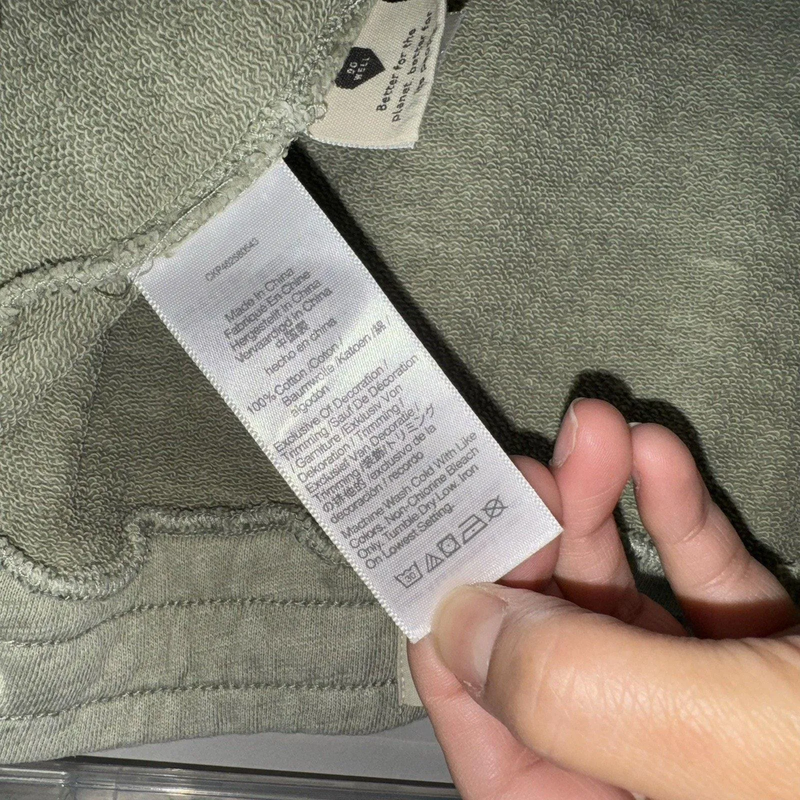 Madewell MWL Pull-on Mini Skirt Woman’s Size L Sage Green Draw String - Image 6