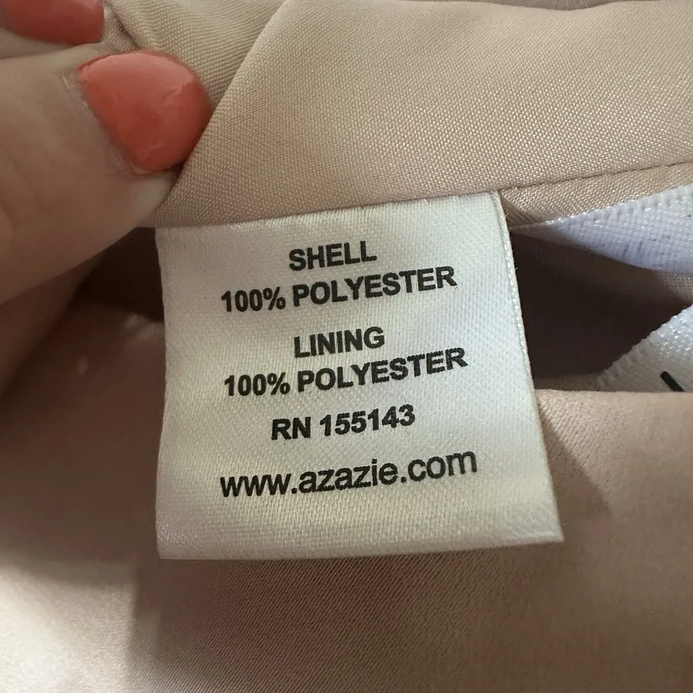 Azazie x Kendall + Kylie Dress Size A14 English Rose Cowl Stretch Satin Mermaid - Image 8