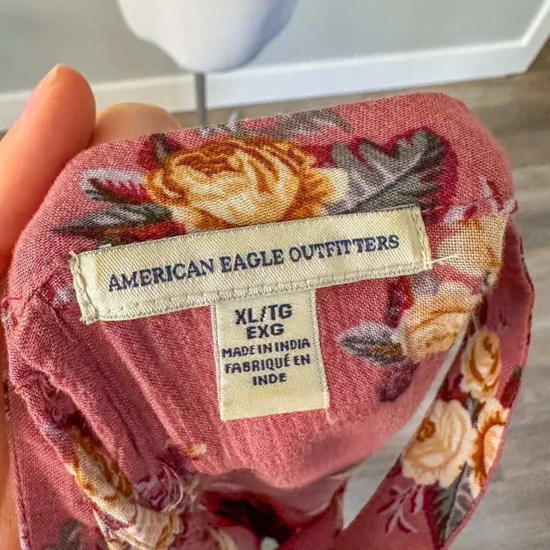 American Eagle Pink Tiered Top - Image 3