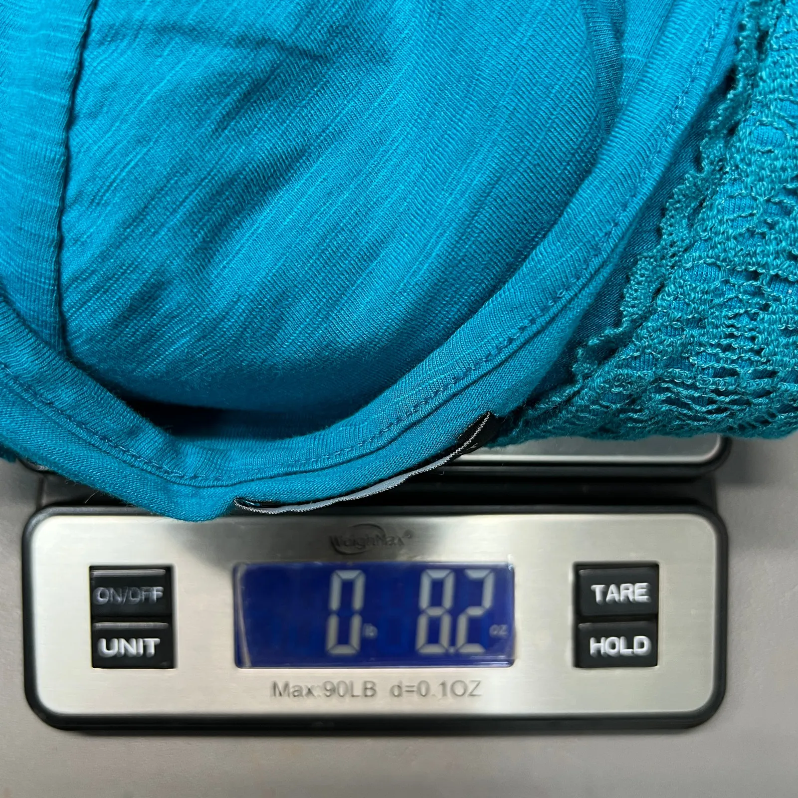 Lane Bryant Blue Ruffle Hem Top Womens 22/24 Peplum Lace Puff Sleeve Stretch - Image 11