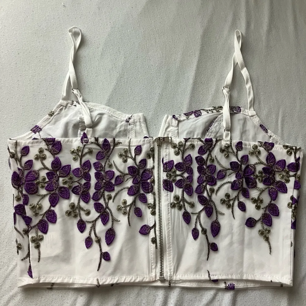 Purple Floral Corset Top - Image 6