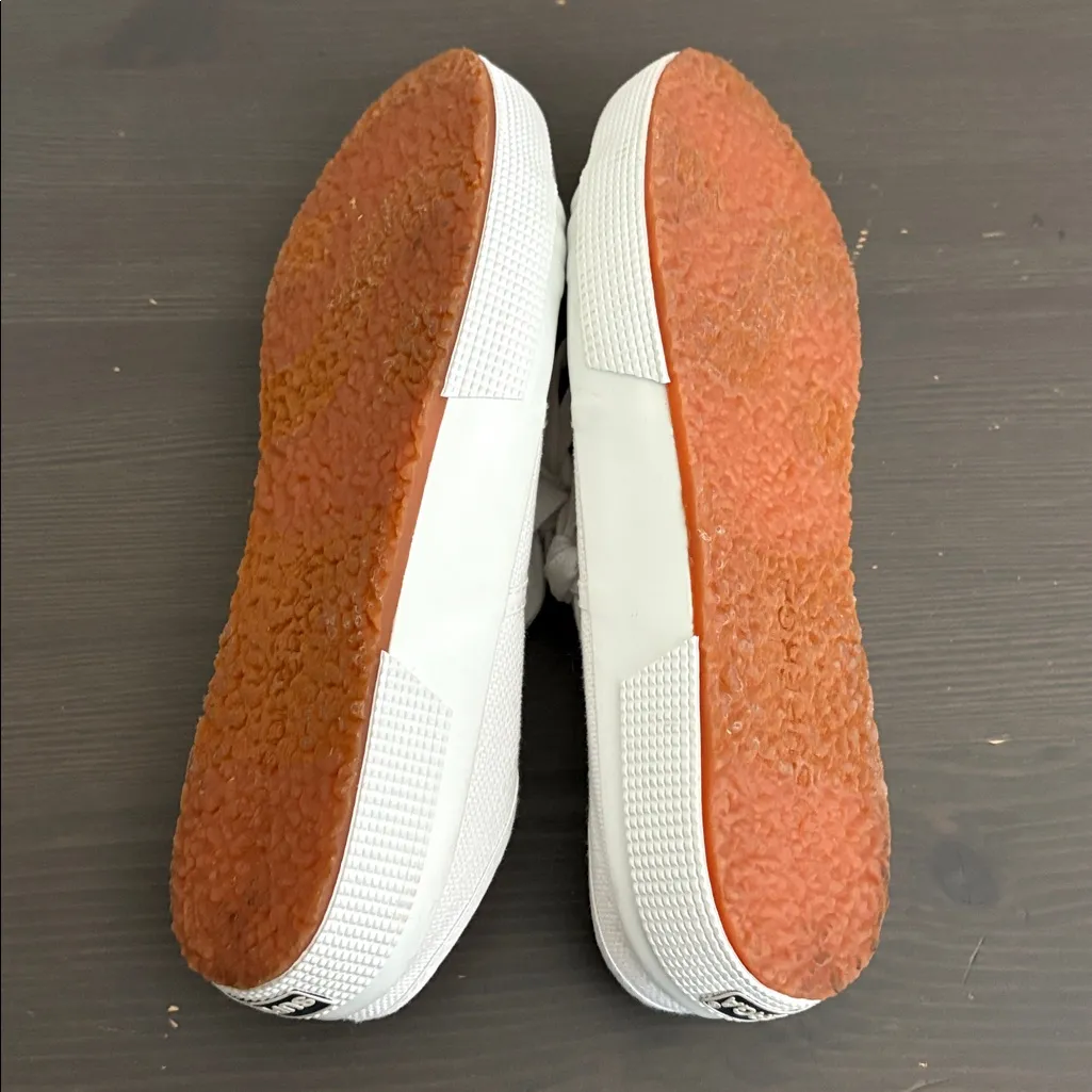 Superga canvas mule sneakers Backless Slip on lace up white EU 37.5/7 - Image 10