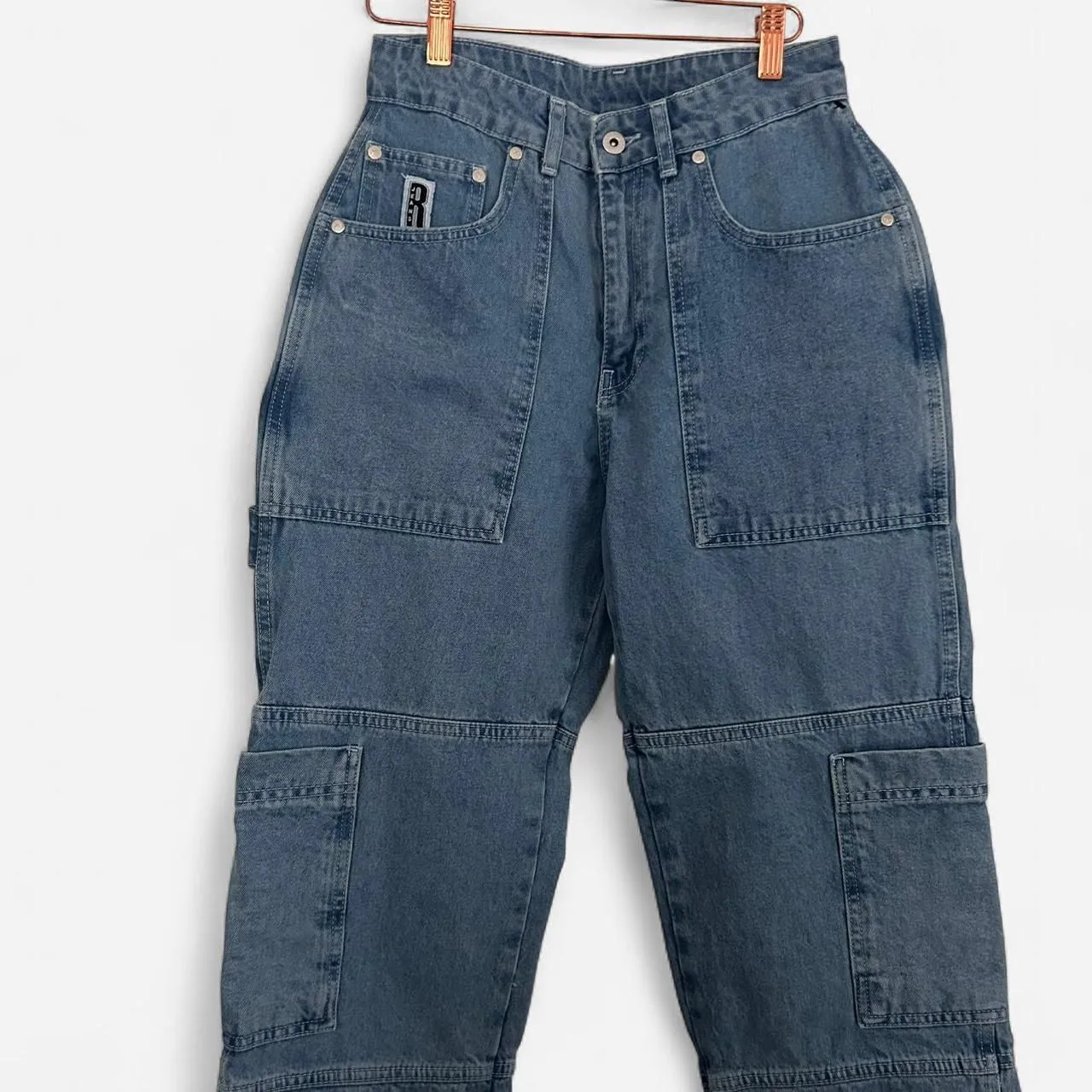 The Ragged Priest Combat Cargo Jeans – Cyber Grunge Streetwear Denim (Size 28) - Image 6