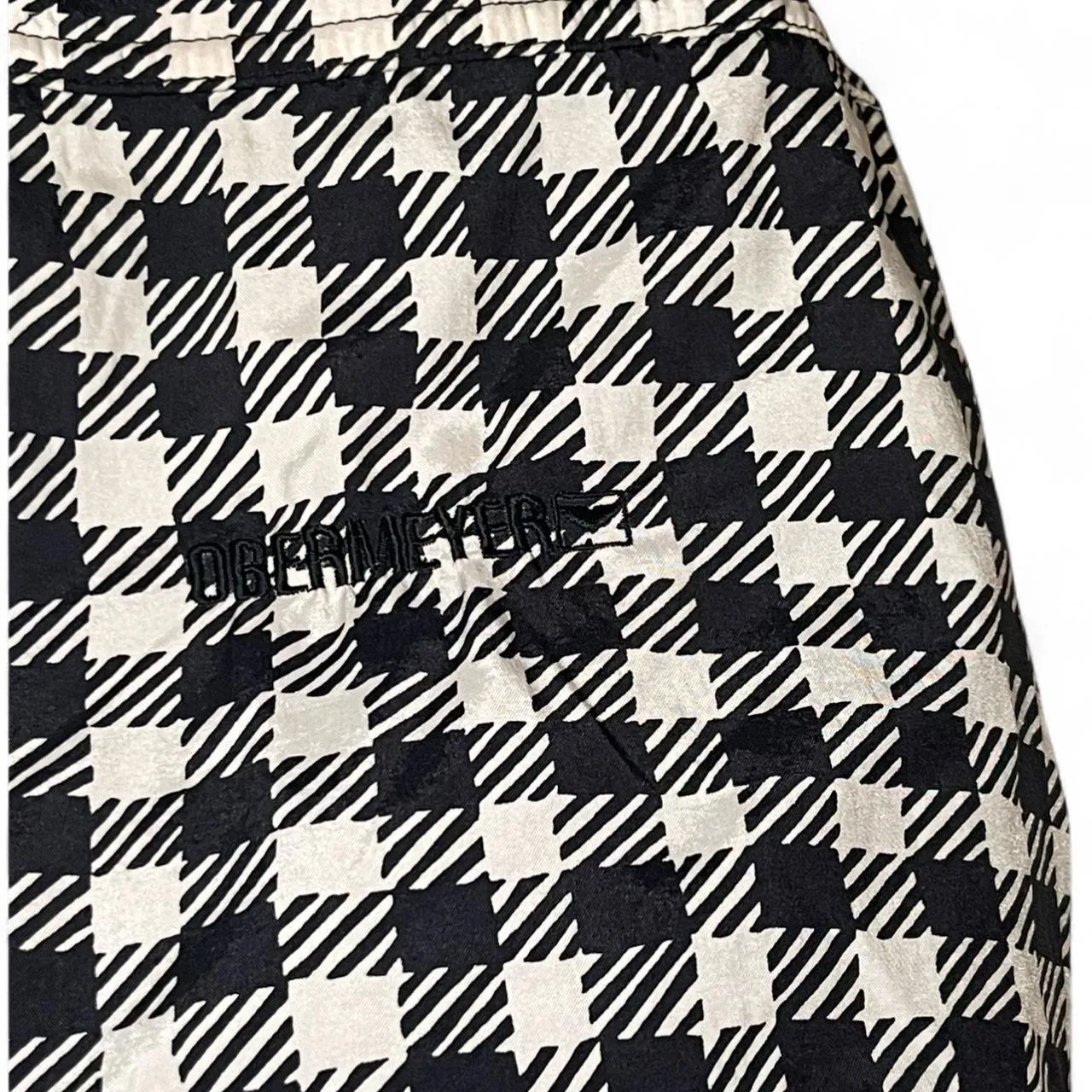 Obermeyer Heartbreak Black and White Plaid Check Oversized Puffer Coat Size 14 - Image 7