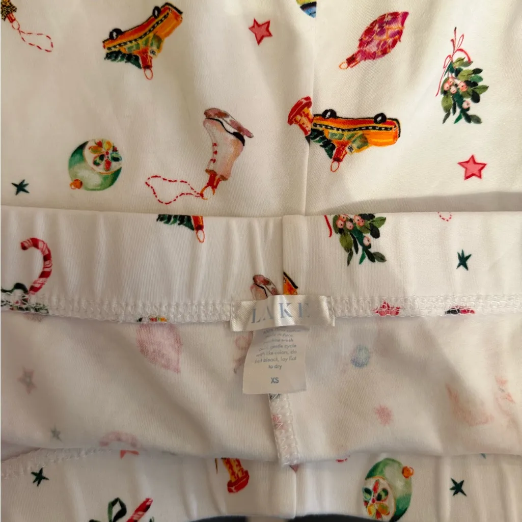 Lake Holiday Ornament Pajama Pants White Size XS - Image 3