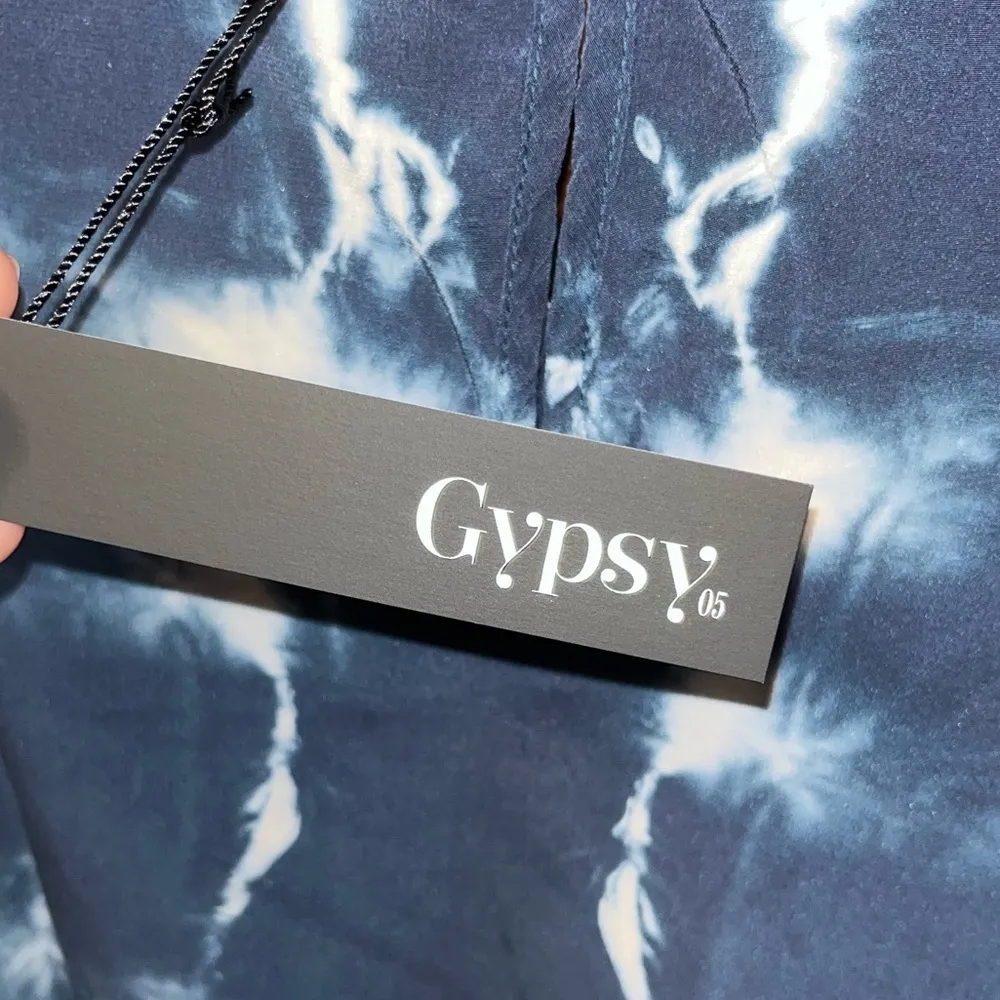 NWT! Gypsy 05 100% Silk Lace Up Tie Dye 3/4 Sleeve Blouse 17” P2P - Image 9