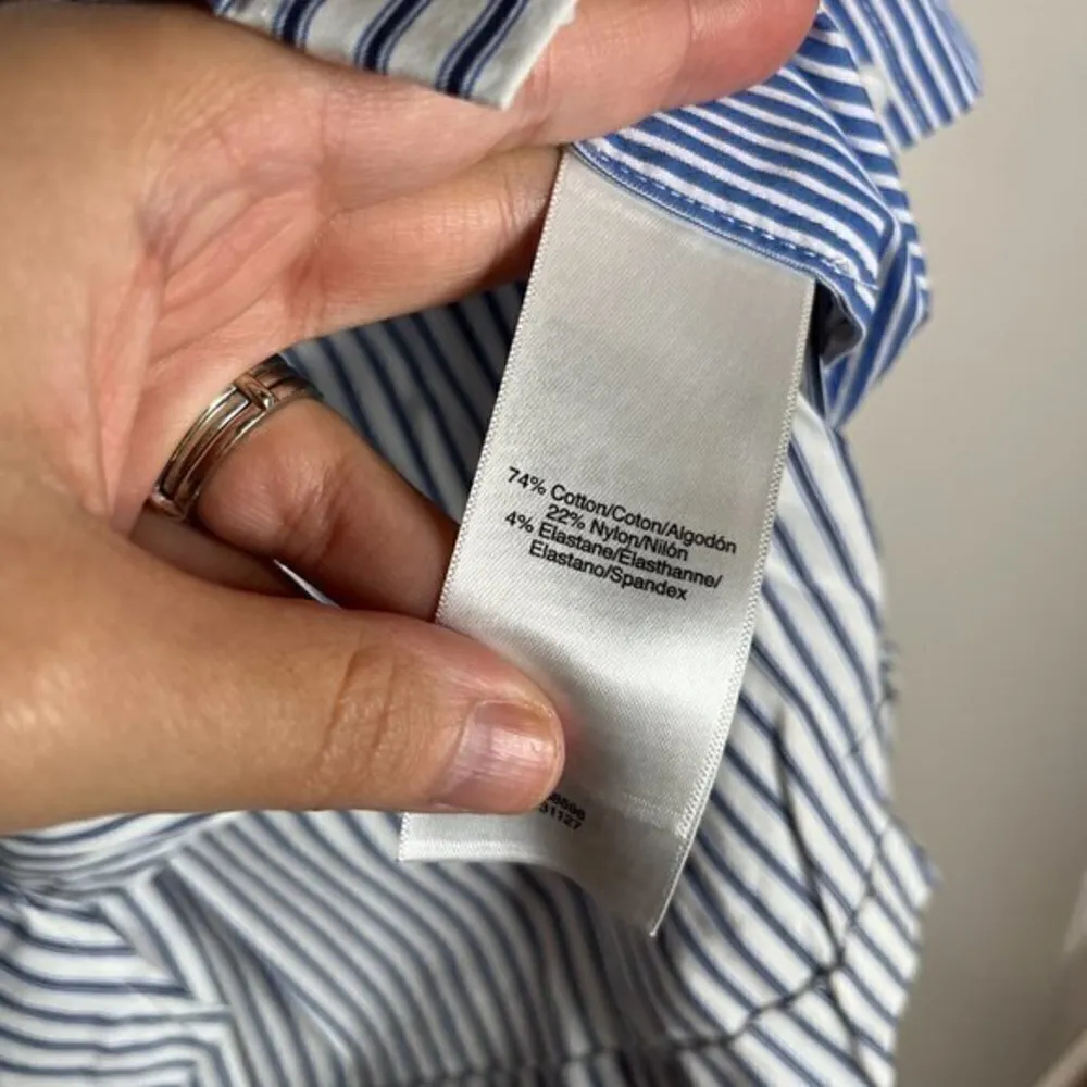 DKNY 🌺  striped pattern block collared shirt - Image 4