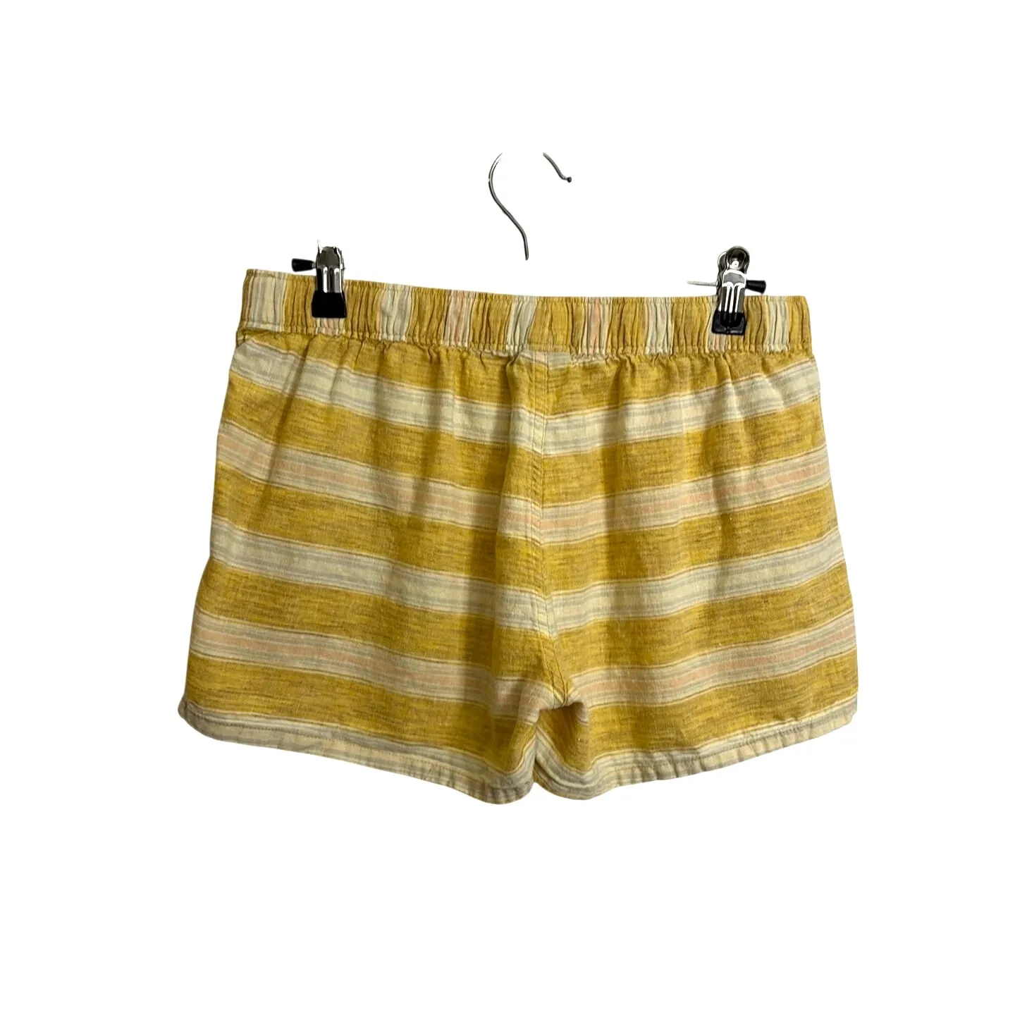 Patagonia Shorts Womens Small Yellow Striped Island Hemp Baggies 3" Inseam - Image 2