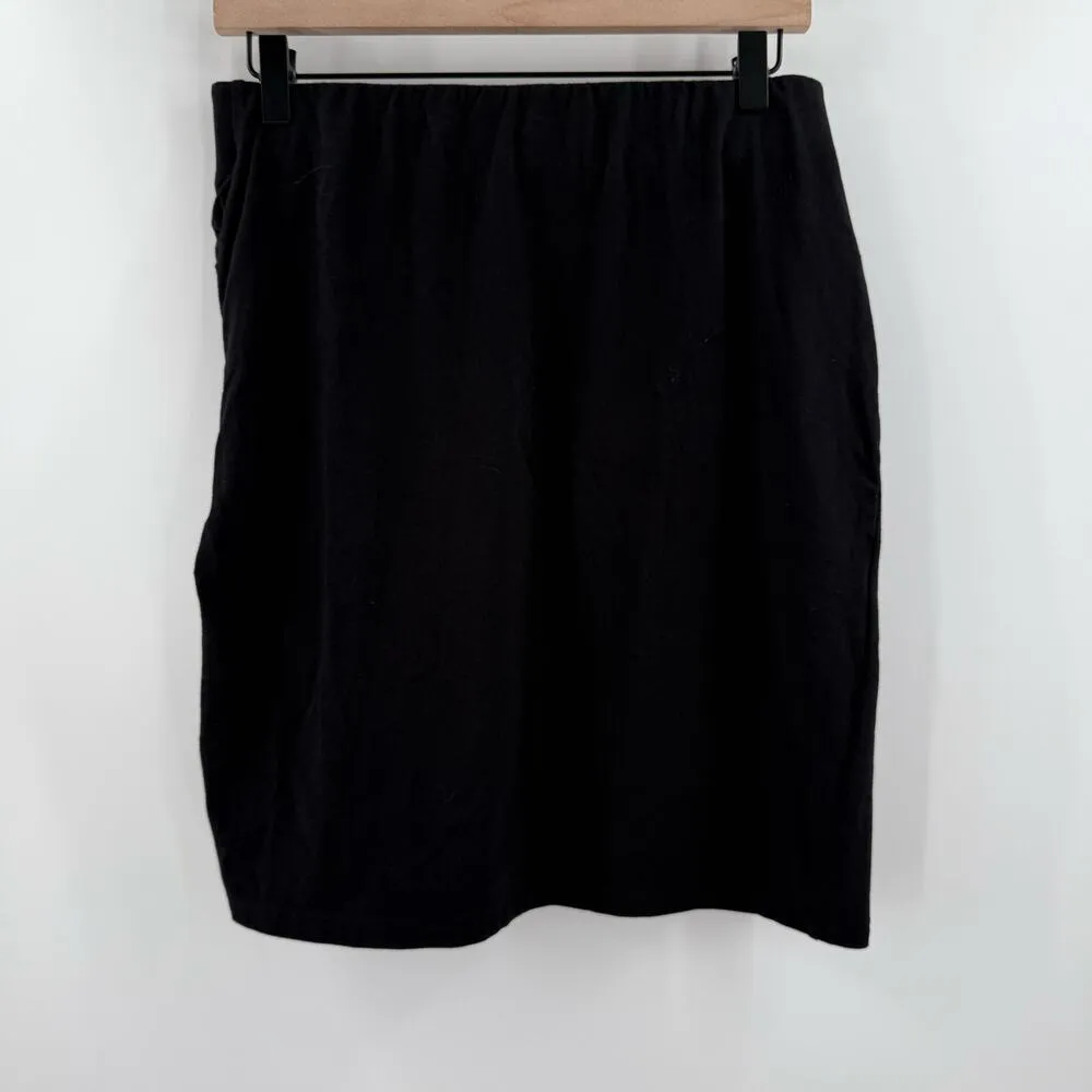 Michael Stars Skirt SZ Medium NWT Cross Front Mini Black Stretch Classic Capsule - Image 6