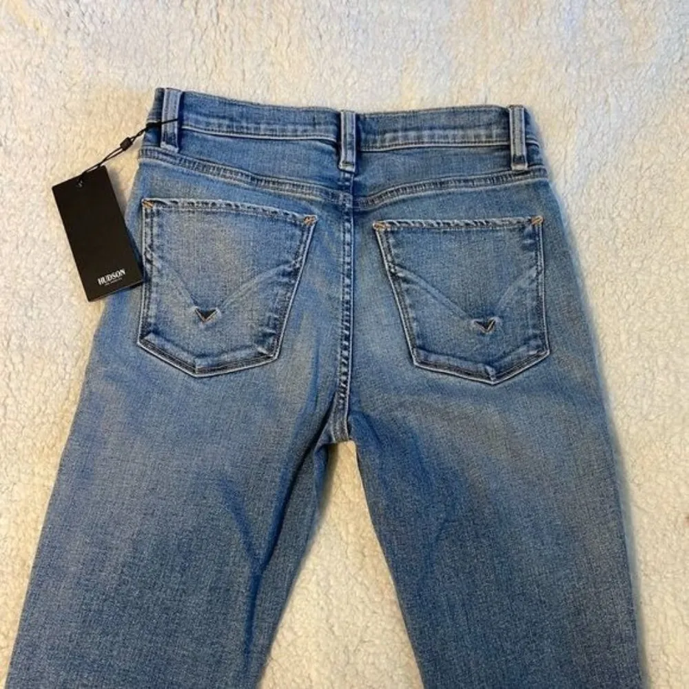 Hudson Barbara High-Waist Skinny Jeans Spliced Hem - Image 21