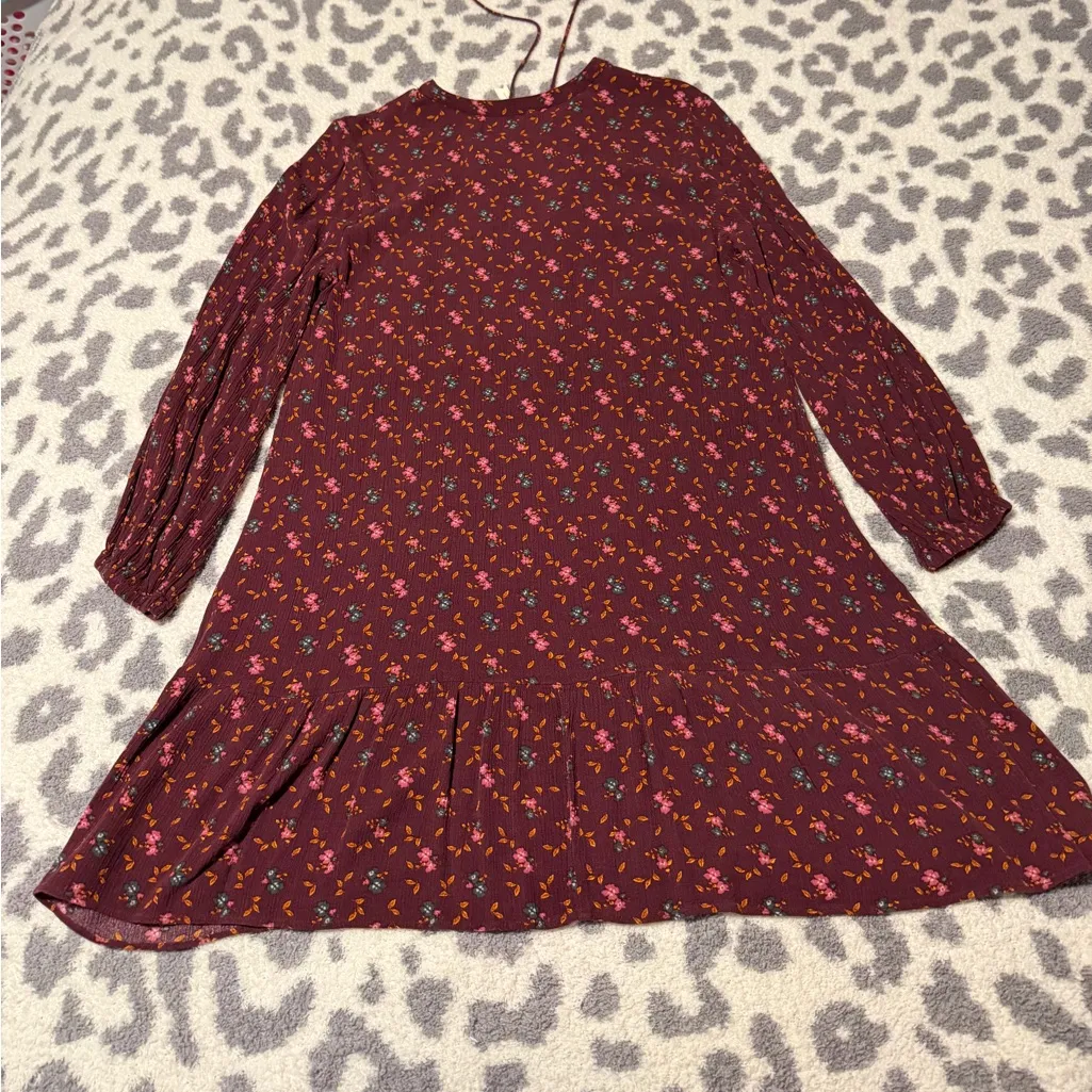 Matilda Jane Maroon Floral Mini Dress - Image 2