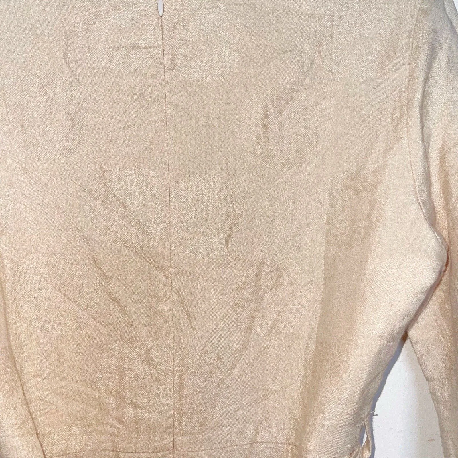 Roolee Dress Womens Sz Small Linen Silk Blend Long Sleeve Minimalist Neutral - Image 8