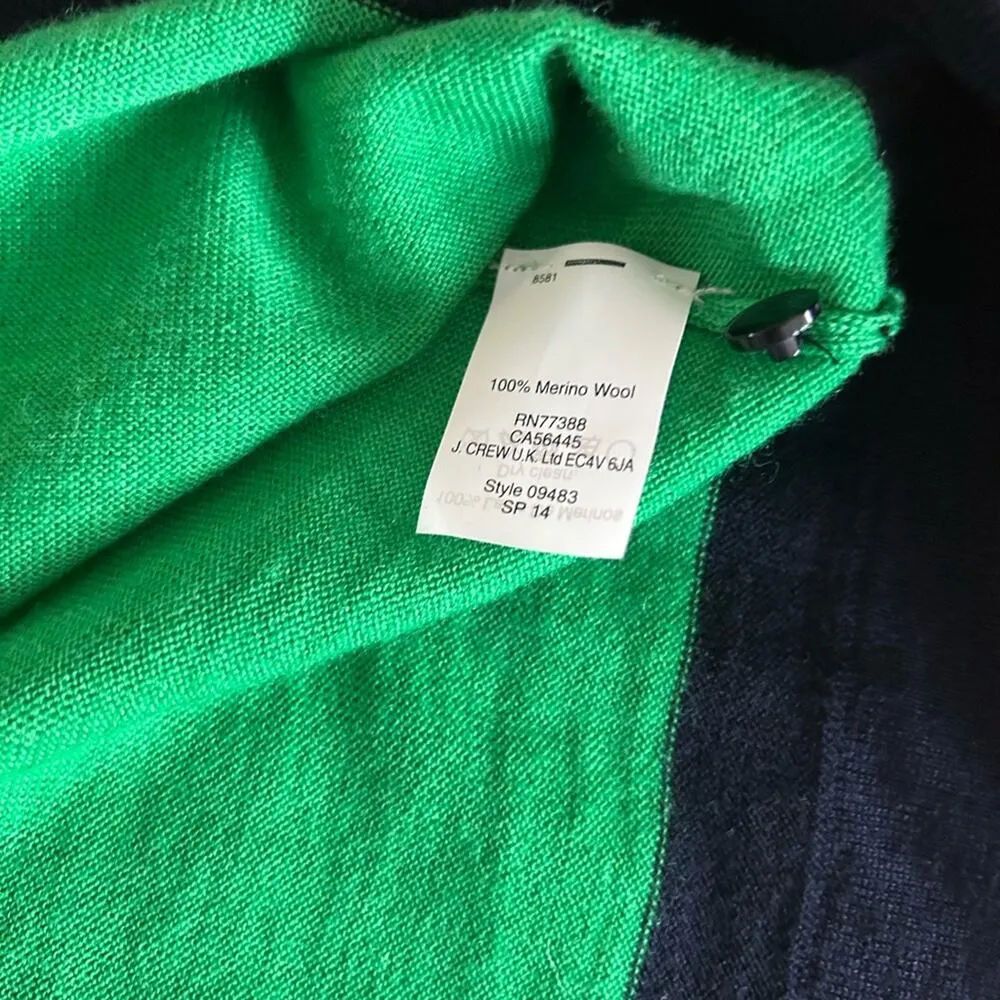 J. Crew Crystal Necklace Sweater XS Green - Image 8