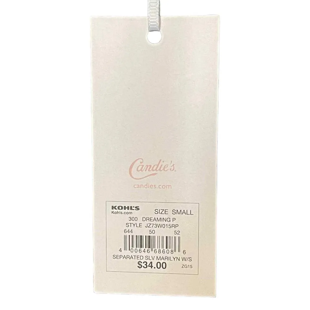 Candie's Women's Top Crop Plaid‎ Cold Shoulder JZ73W015RP Green Size Small NWT - Image 6