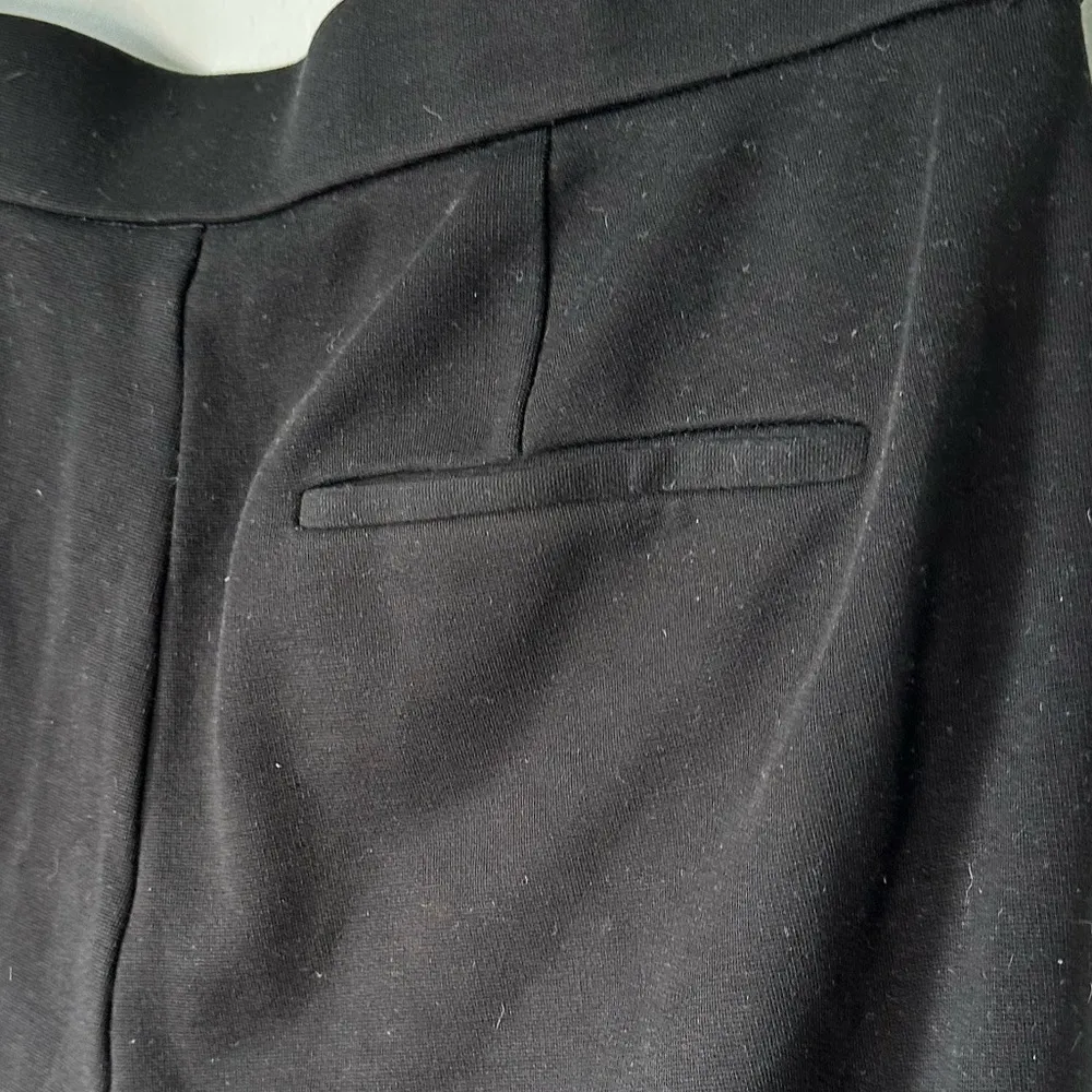 Eileen Fisher Tencel Ponte Pants Black Straight Pull On Stretch Casual Sz XS - Image 6