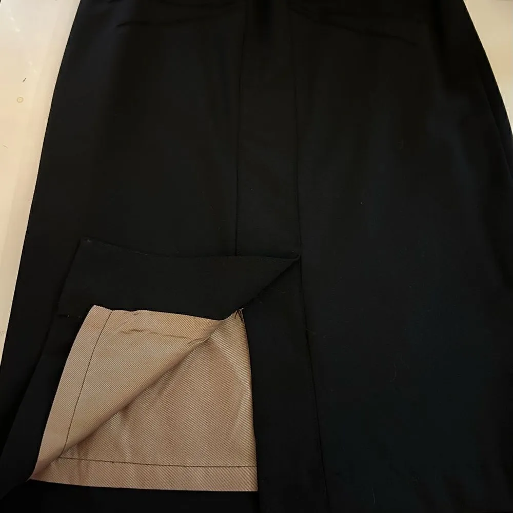 Sandra Angelozzi Lined Black Skirt Blazer Suit Size 4 - Image 10