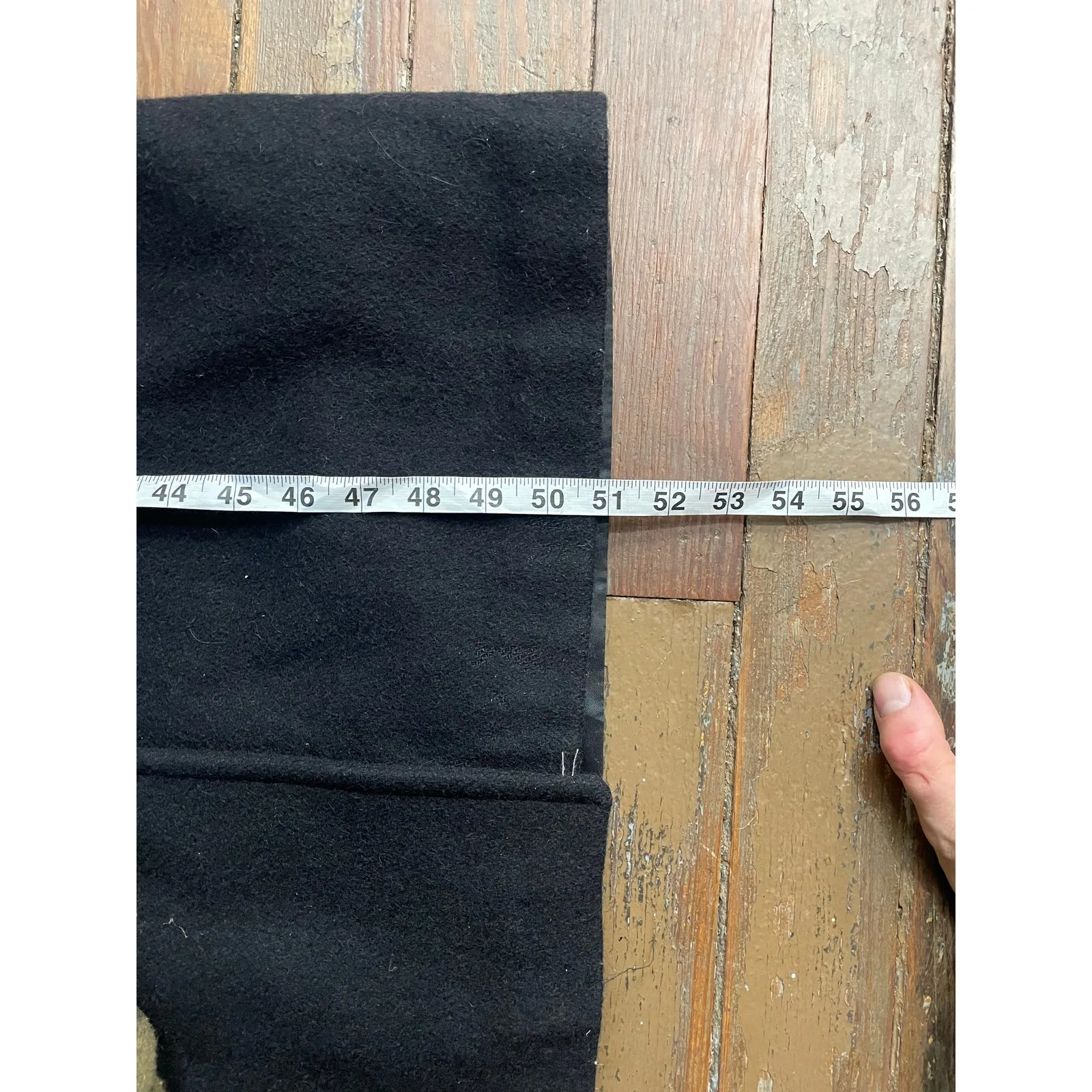 MDP Mario De Pinto Long Wool Maxi Coat Hooded Black USA Made Faux Fur Trim Size XL - Image 9