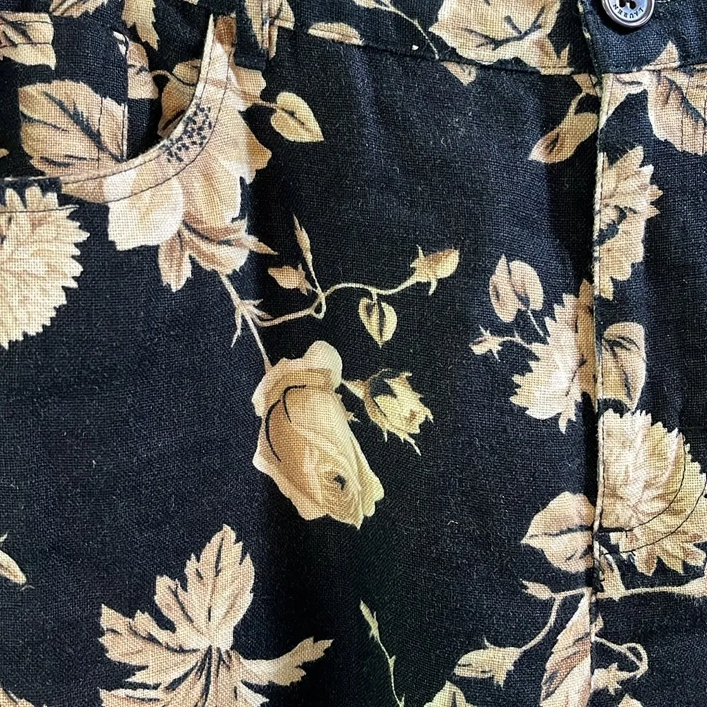 Lauren Ralph Lauren Linen Floral Tapered Leg Pants - Size 12P - Image 4