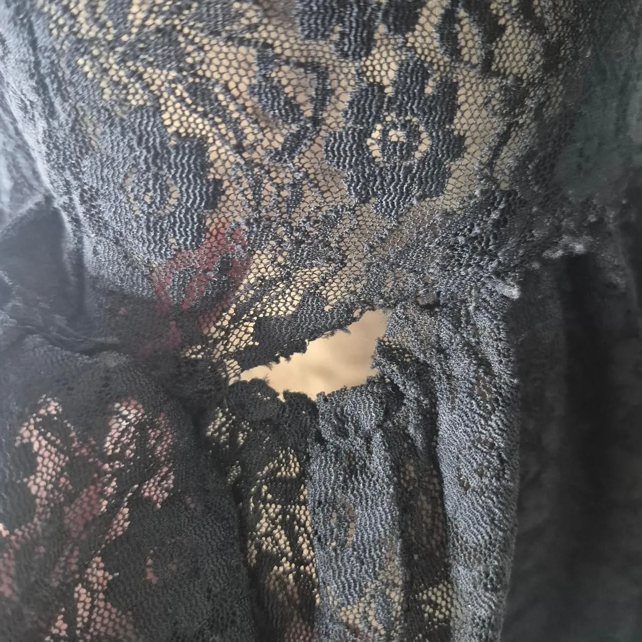 Intimately Free People Black Look Both Ways Slip Dress Lace Long Sleeve Size XS - Image 5