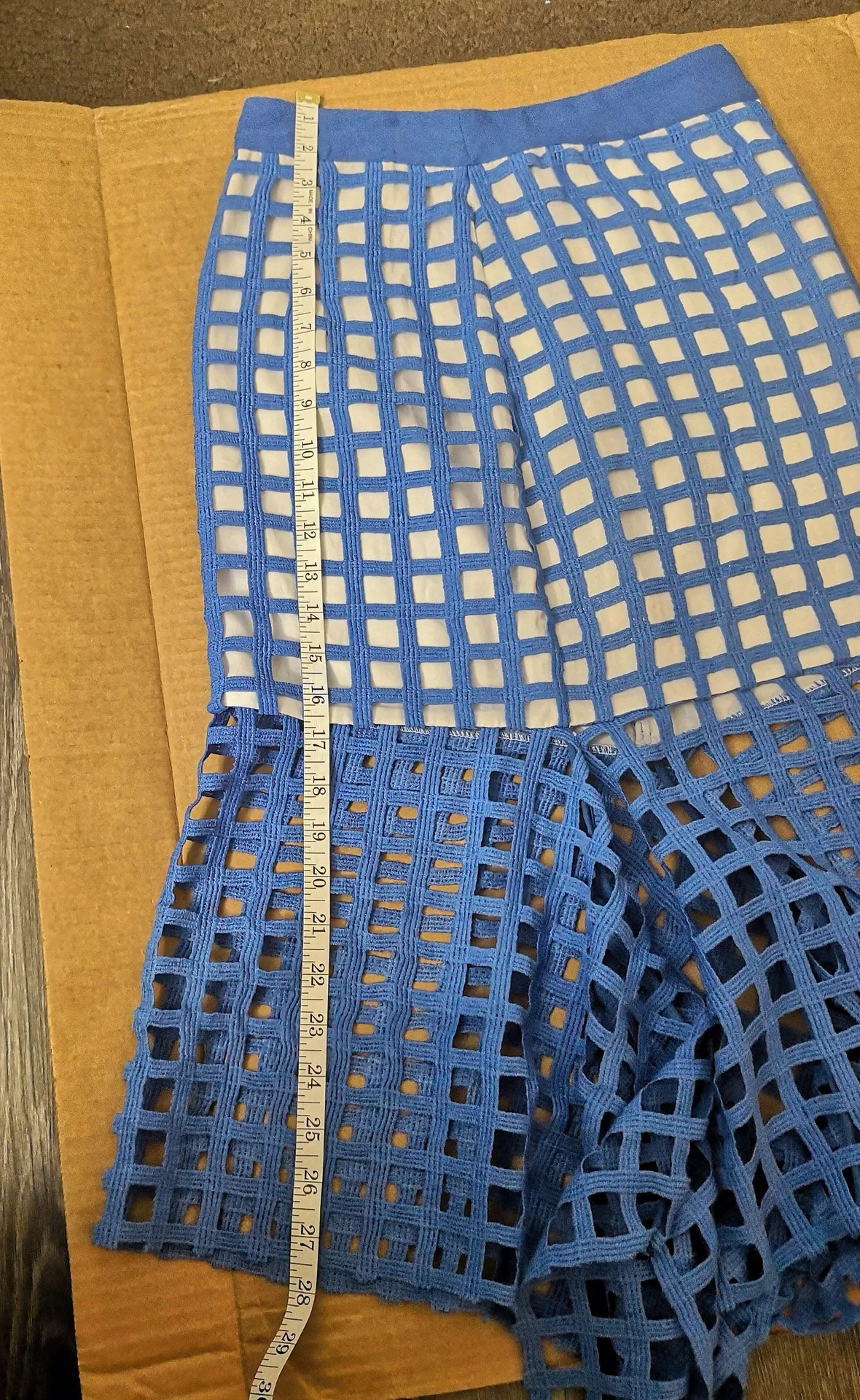 Champagne & Strawberries Fishtail Skirt Blue - Image 7