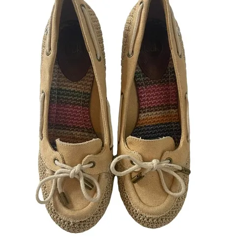 The‎ Sak  Size 6.5 Newport Katie Tan Summer Wedge - Image 5