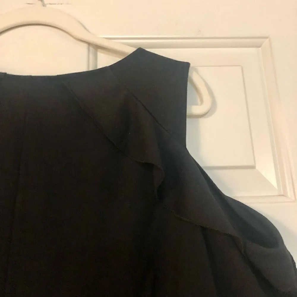 Ingrid & Isabel Women’s Black Maternity Dress Peek Cold Shoulder Size Large - Image 15