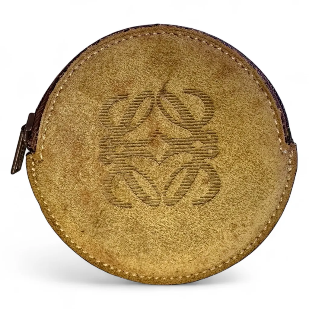 Loewe Embossed Monogram Suede Coin Pouch — 3” - Image 2