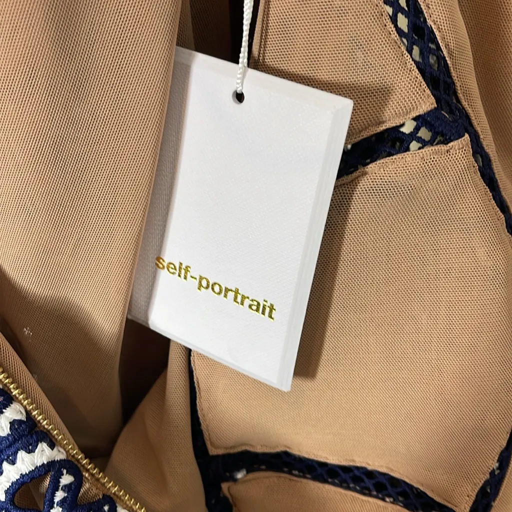 Self Portrait Sweetheart Azalea Blue Midi Length Dress Size‎ 2 - Image 13