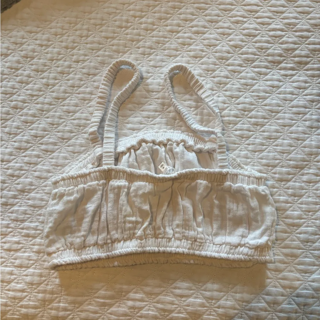 white cropped blouse tank - Image 3