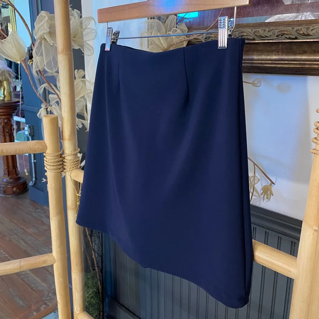 NWT Boston Proper Beyond Travel Skort Navy Faux Wrap Front Skirt - Sz XS 💚🎀 - Image 7
