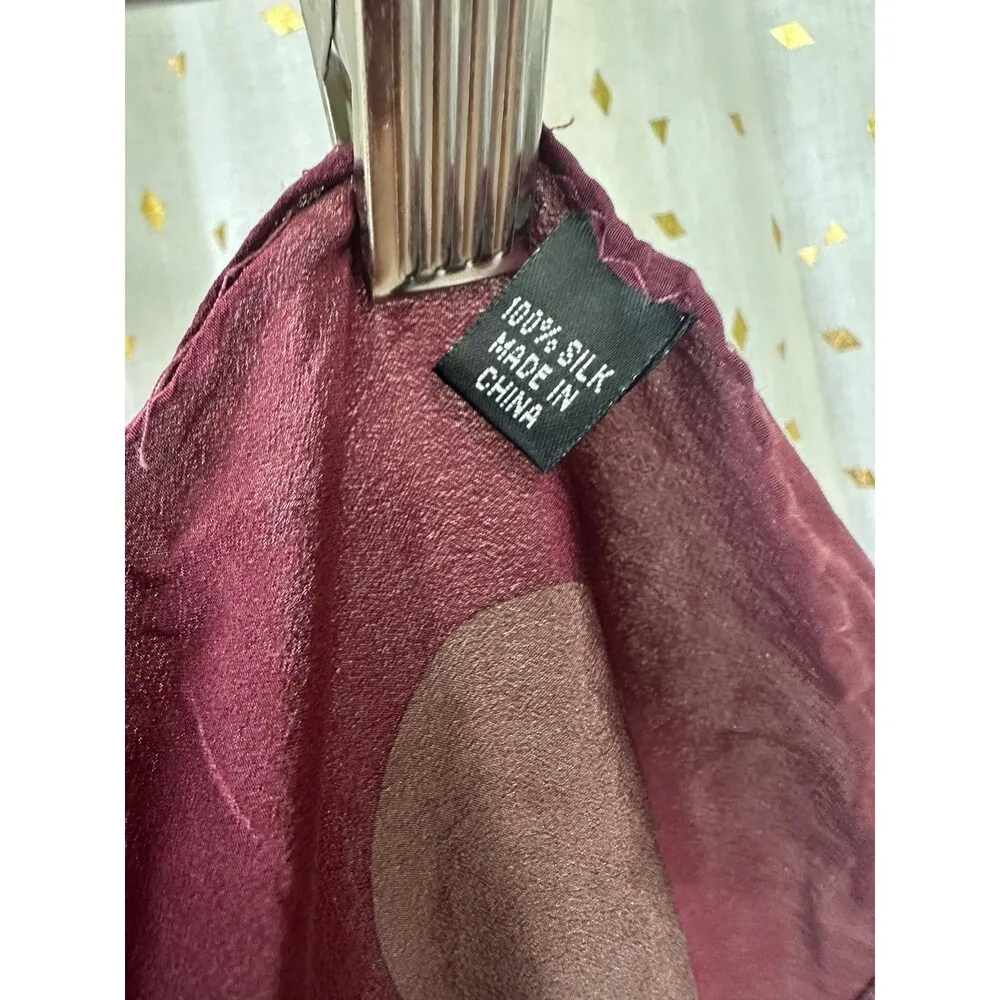 Leonello Borghi 100% Silk Breast Cancer Awareness Polka Dot Handkerchief - Image 5