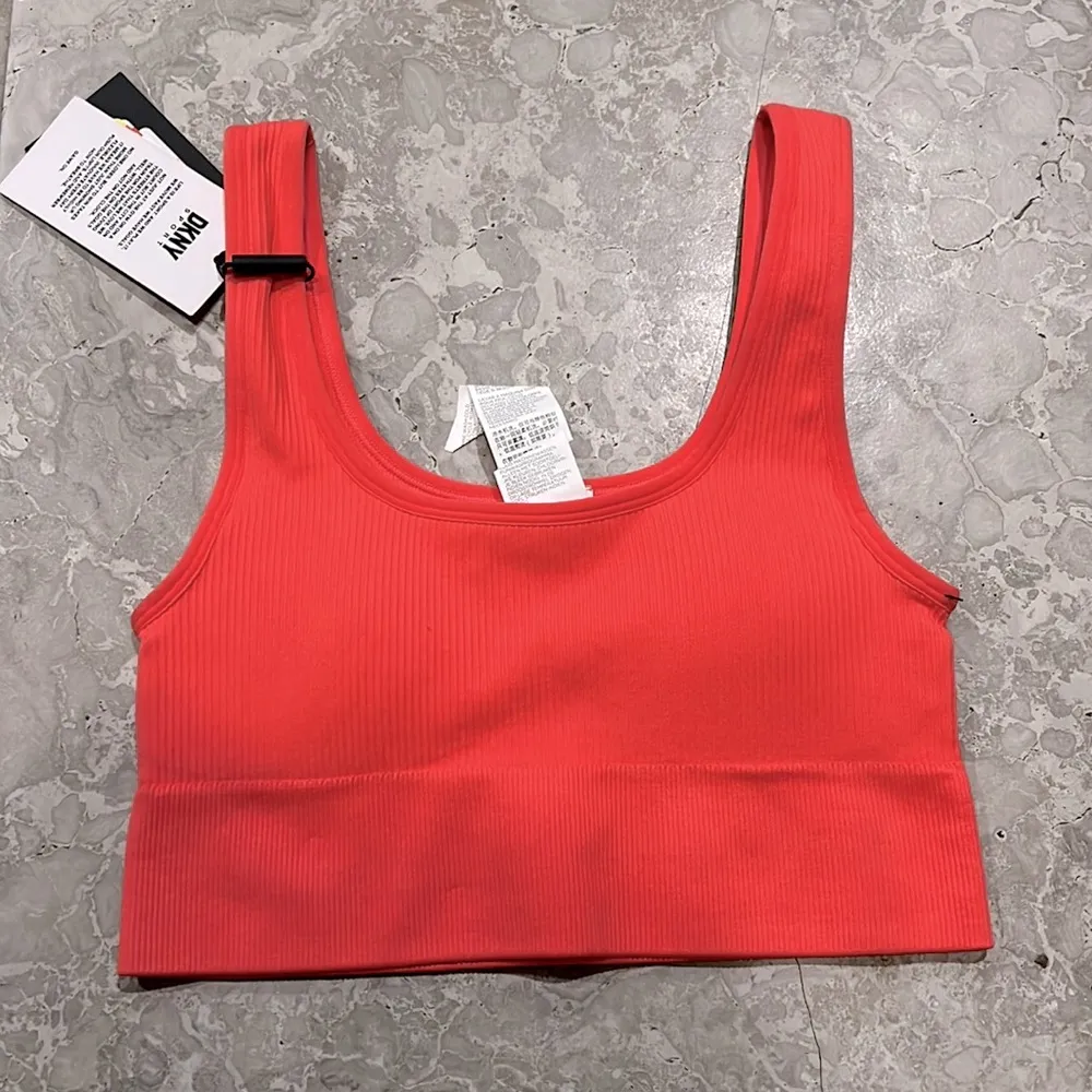 DKNY Support Yoga Boat Neck Running Bra, Calypso, Size S New w/Tag - Image 6
